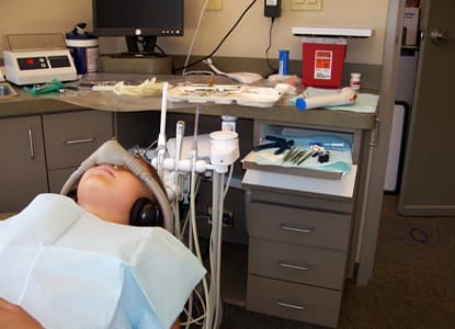 A young patient receiving sedation dentistry.